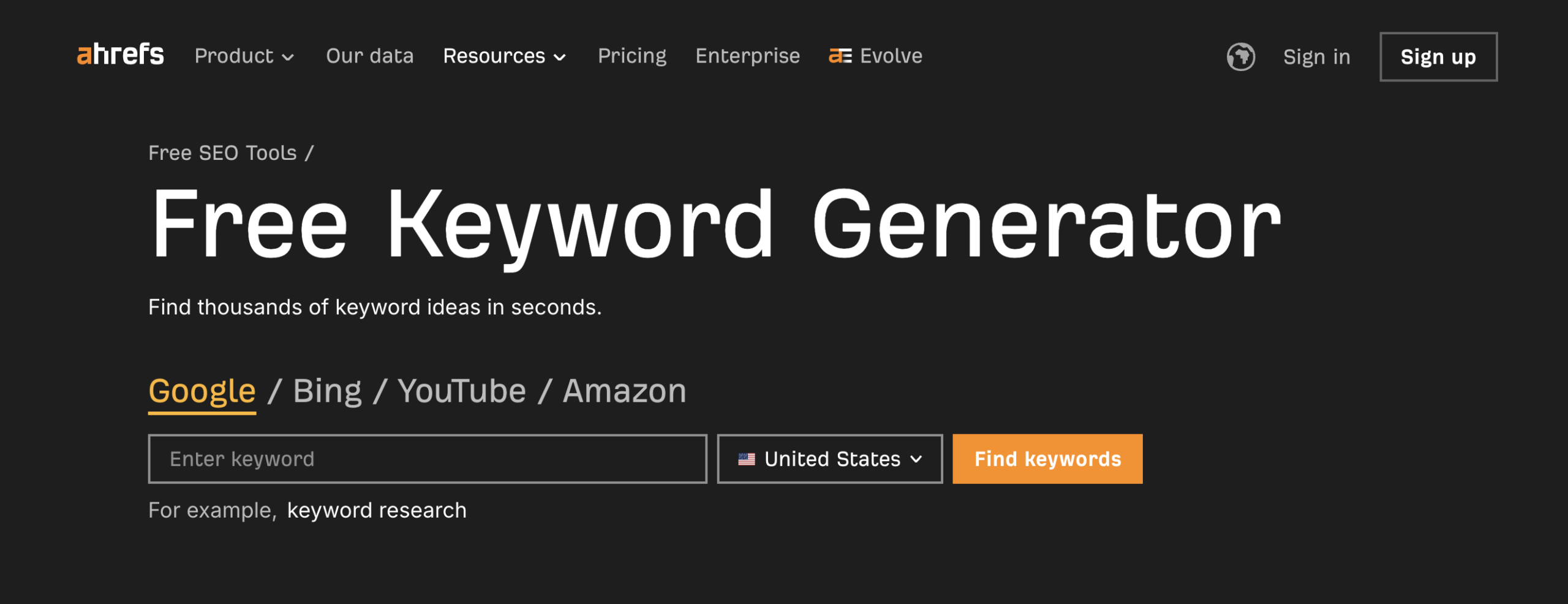 Ahrefs Keyword Generator — Best for Quick Free Keyword Ideas