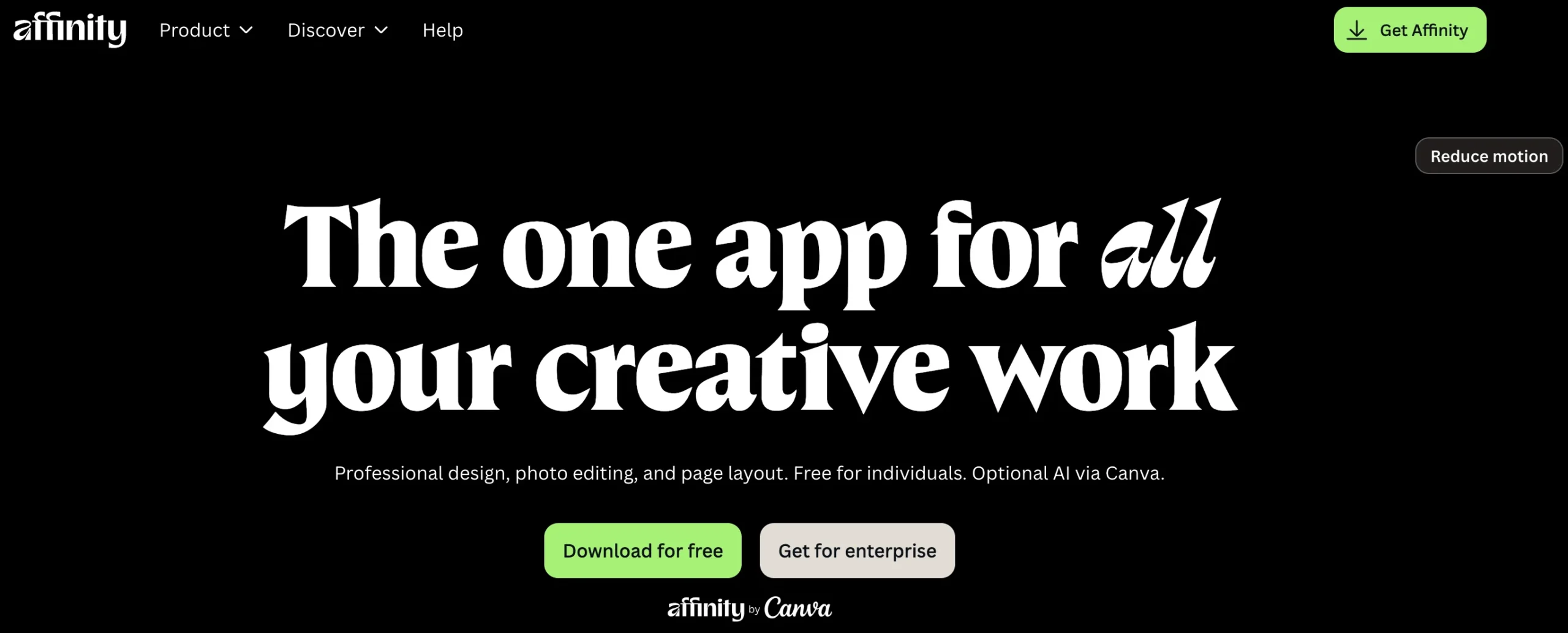 Affinity Studio