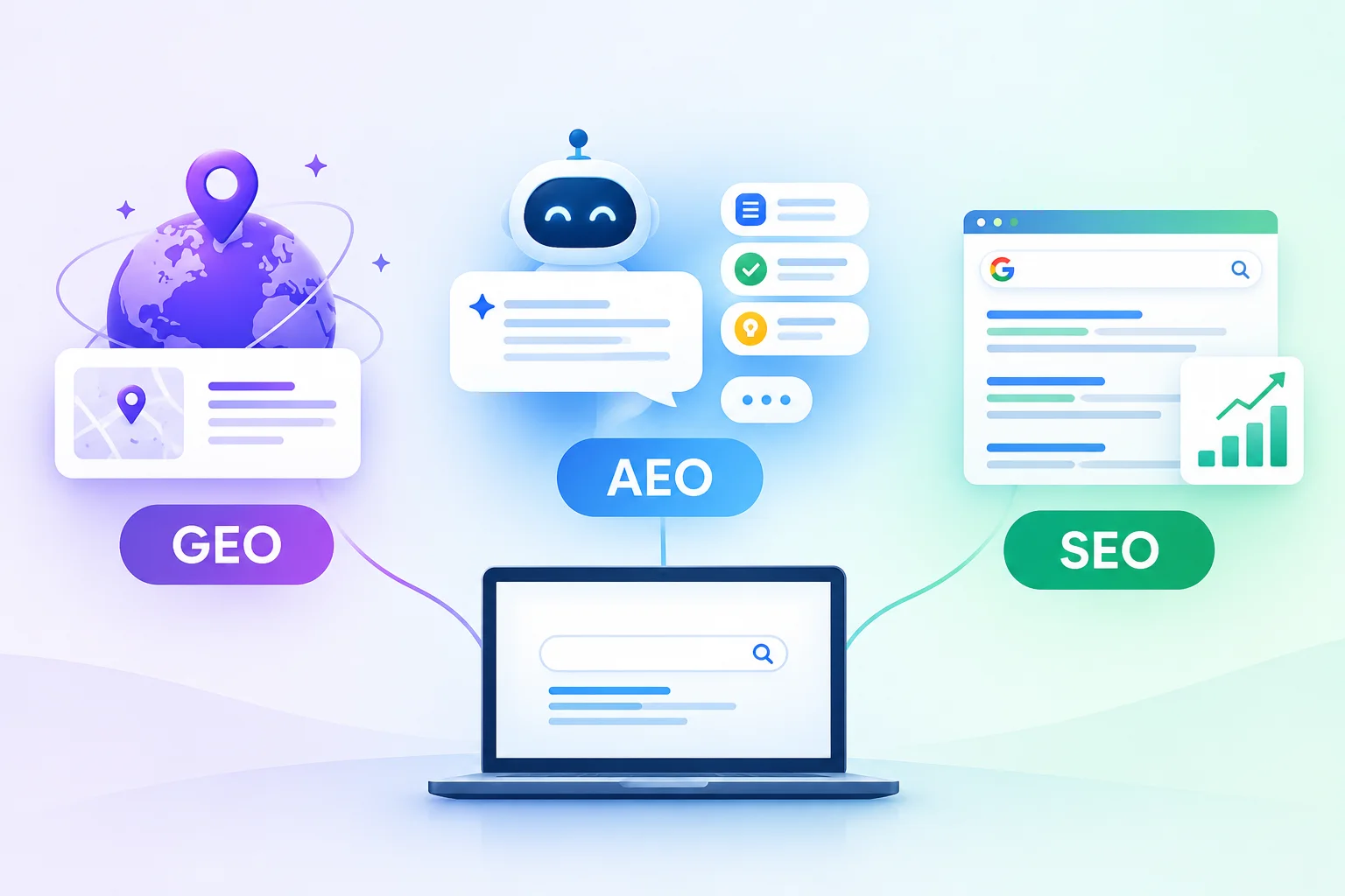 GEO vs AEO vs SEO